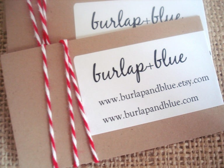 super simple handmade business cards