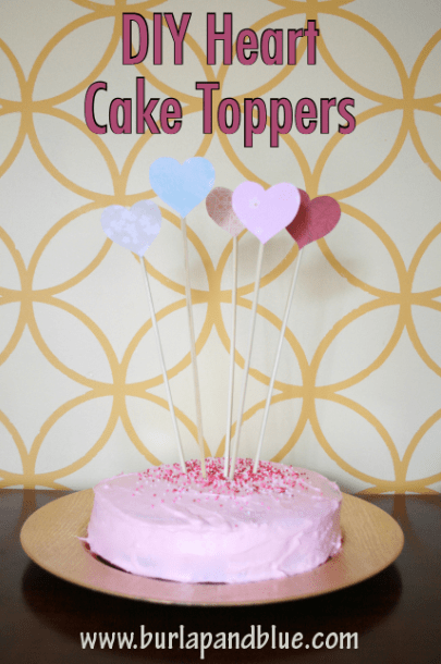 heart cake toppers