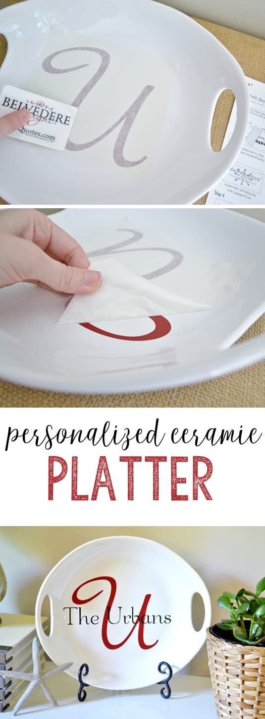 vinyl crafts | ceramic platter | wedding gift | vinyl | gift idea | personalized gift