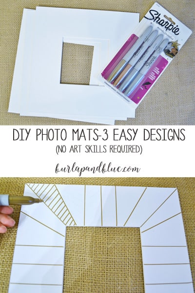diy photo mats with sharpies