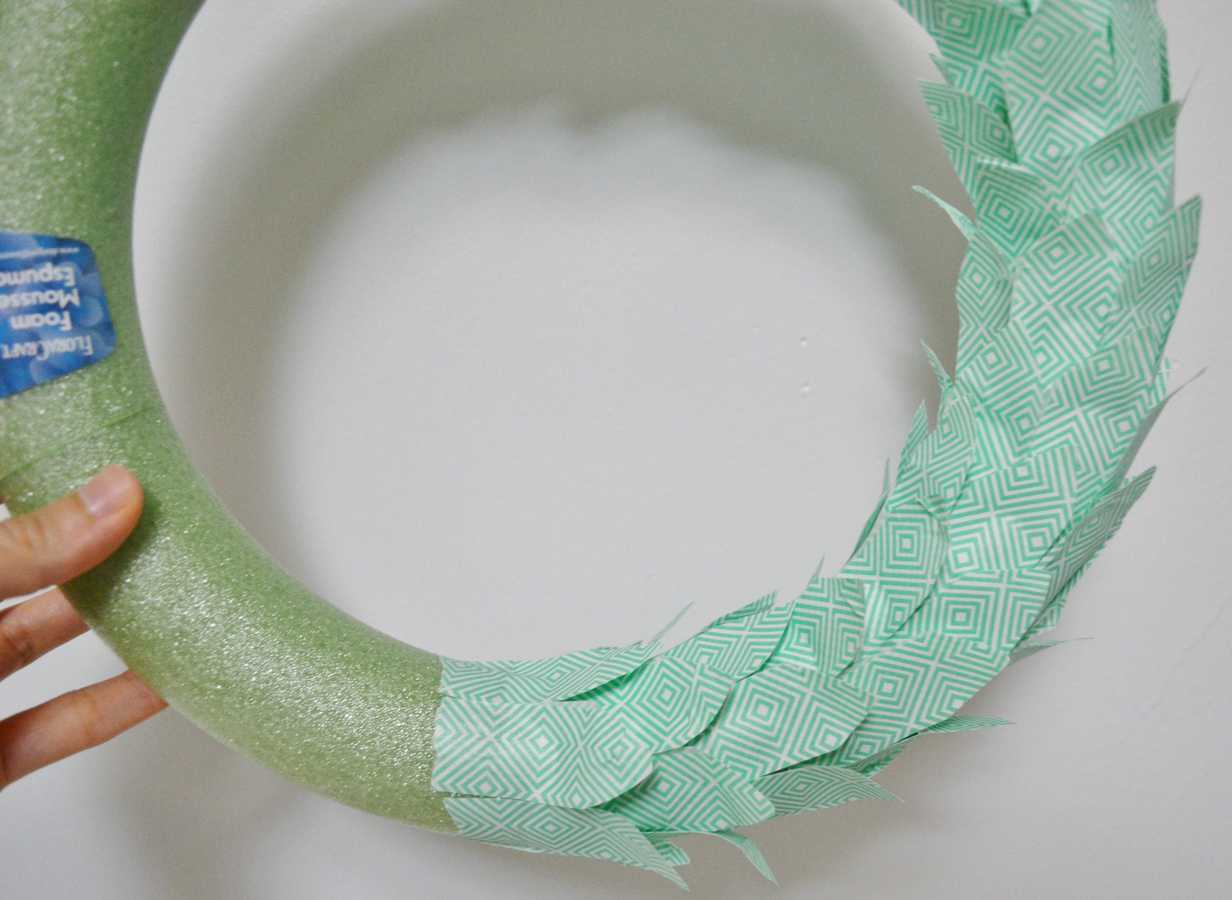geometric duct tape wreath