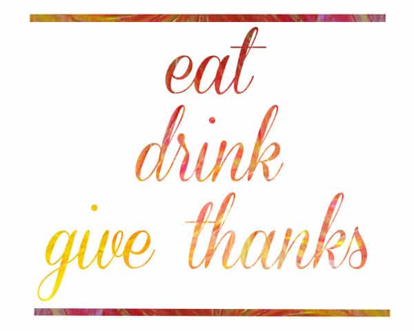 give thanks printable