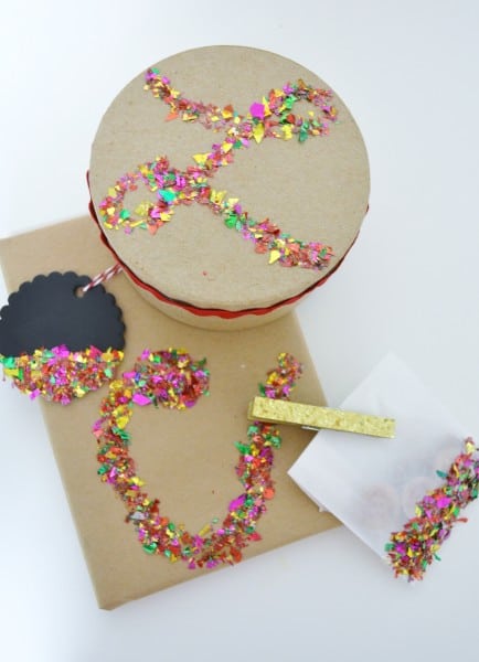 glitter gift wrap