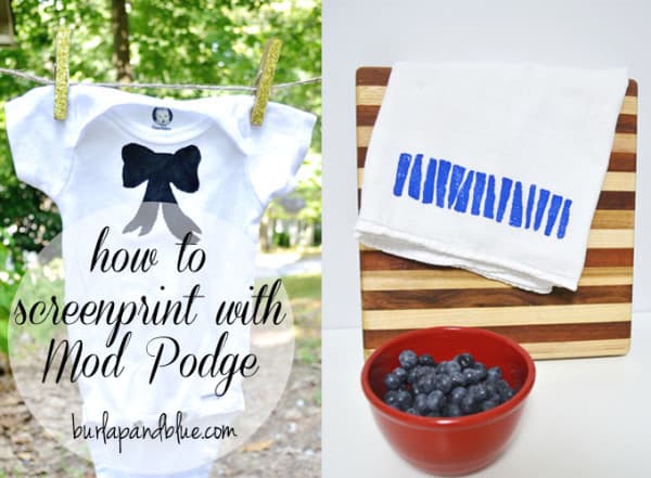 How to Screenprint with Mod Podge