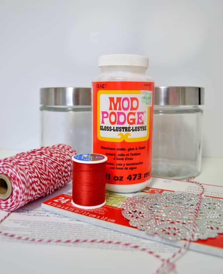 mod podged glass container {a tutorial}