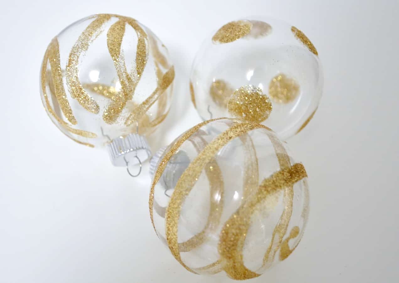 glitter ornaments