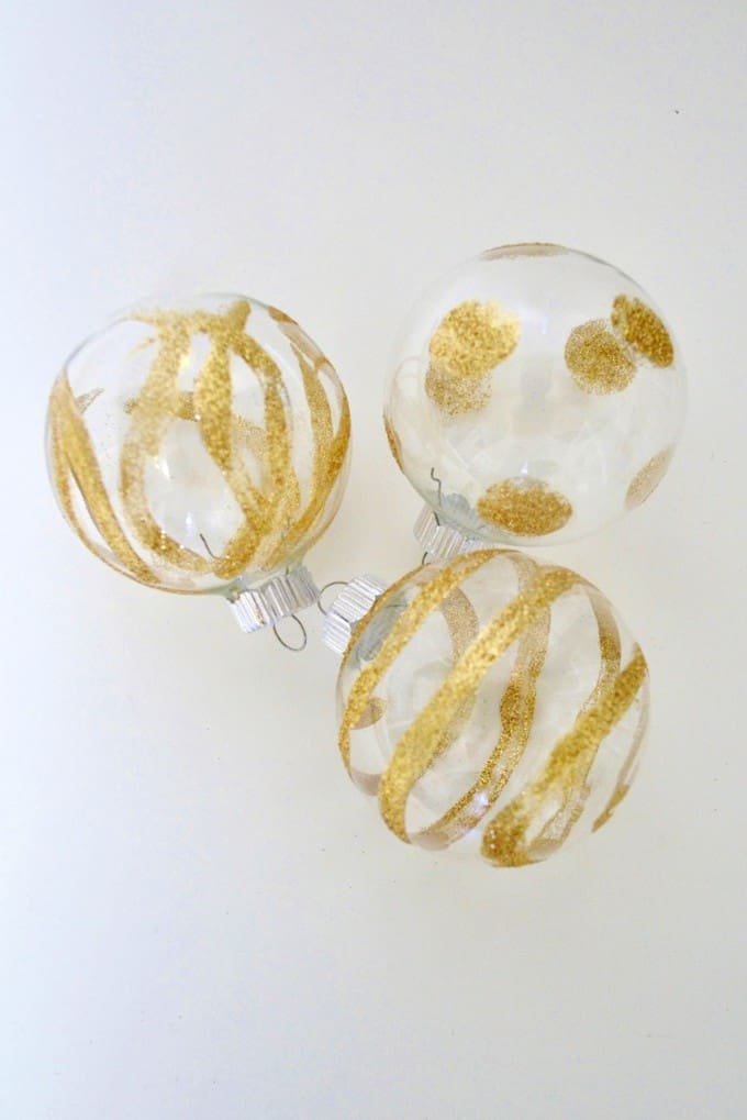 diy glitter ornaments {a tutorial}