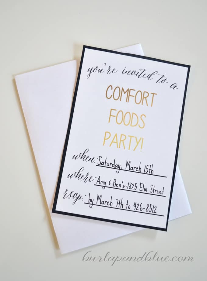 Throw a Comfort Foods Party