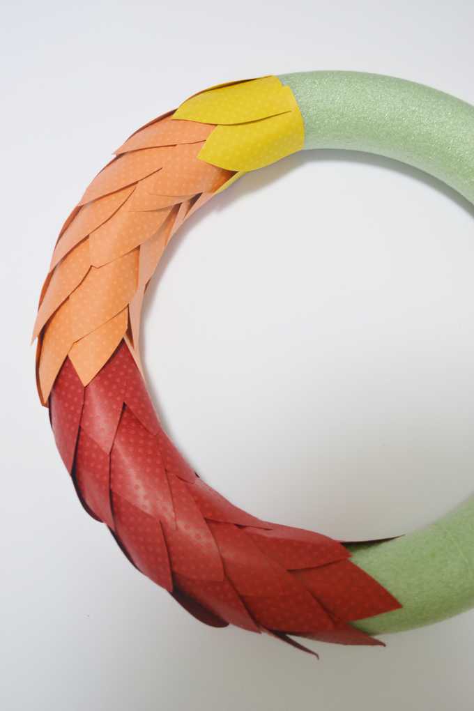 paper wreath fall