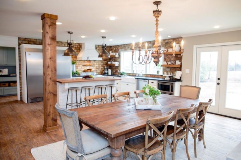 fixer upper kitchens, living and dining rooms {21 favorites!}