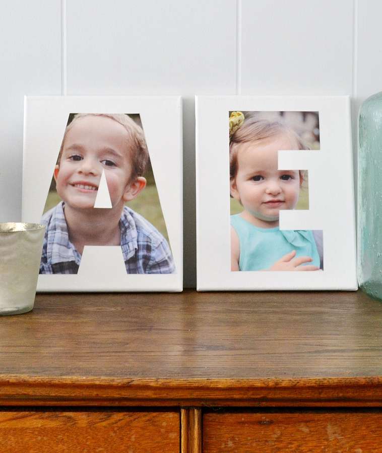 photo canvases burlap and blue