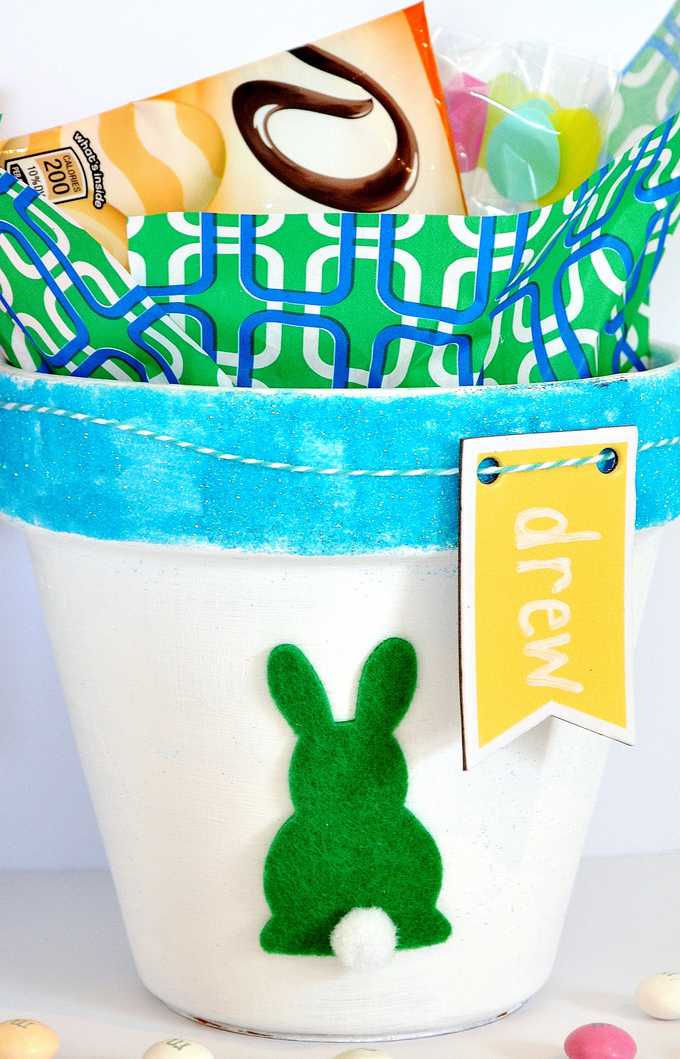 diy easter baskets burlap and blue