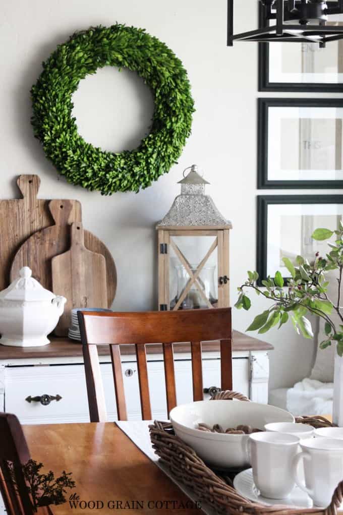 Decorating with Boxwood Wreaths