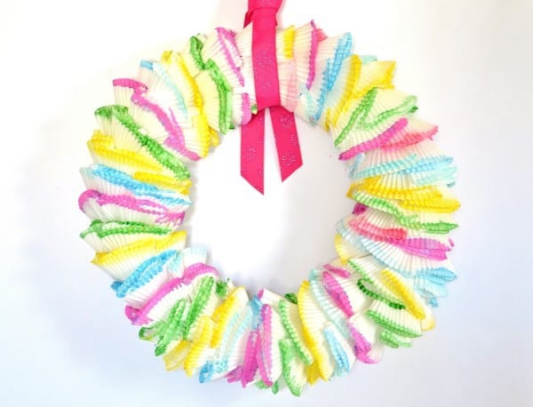 cupcake liners wreath