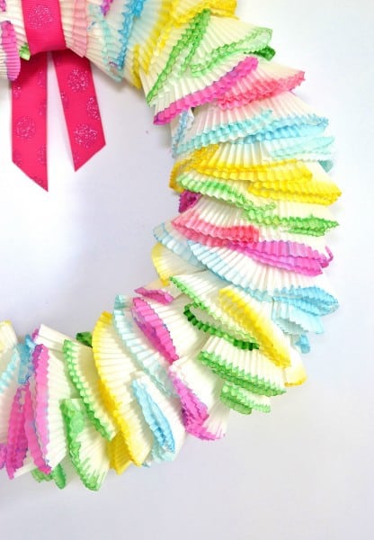 cupcake liners wreath