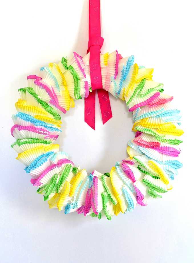 cupcake liners wreath