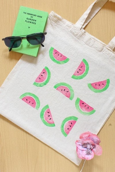 DIY Watermelon Print Bag Tutorial