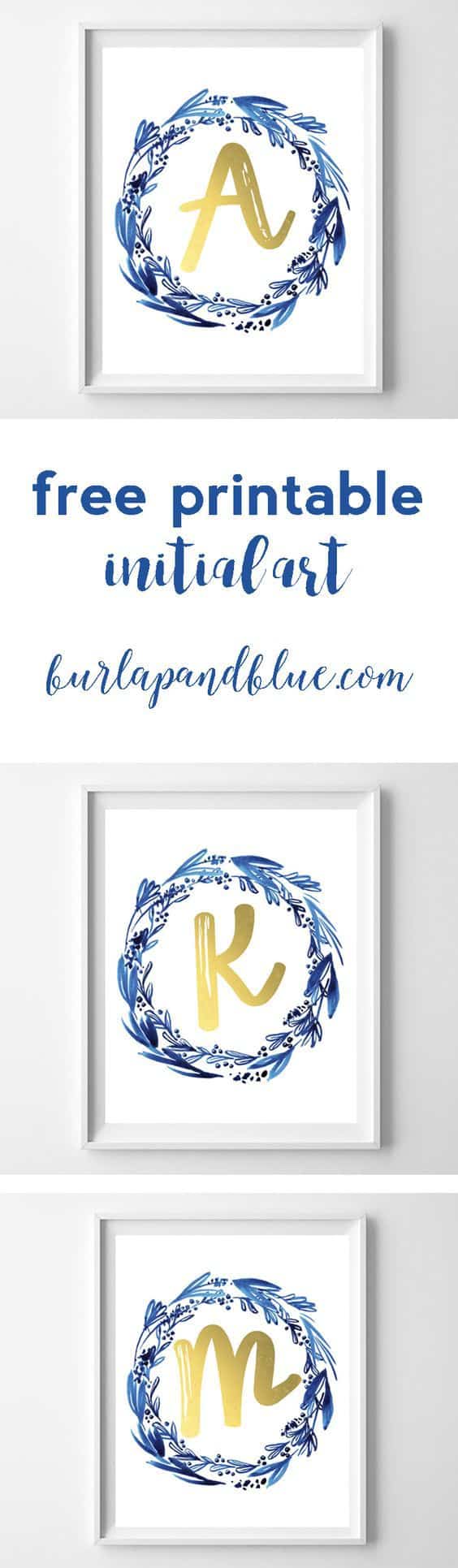 initial printables