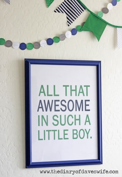 Free Nursery Printables and Wall Art {For Boys}