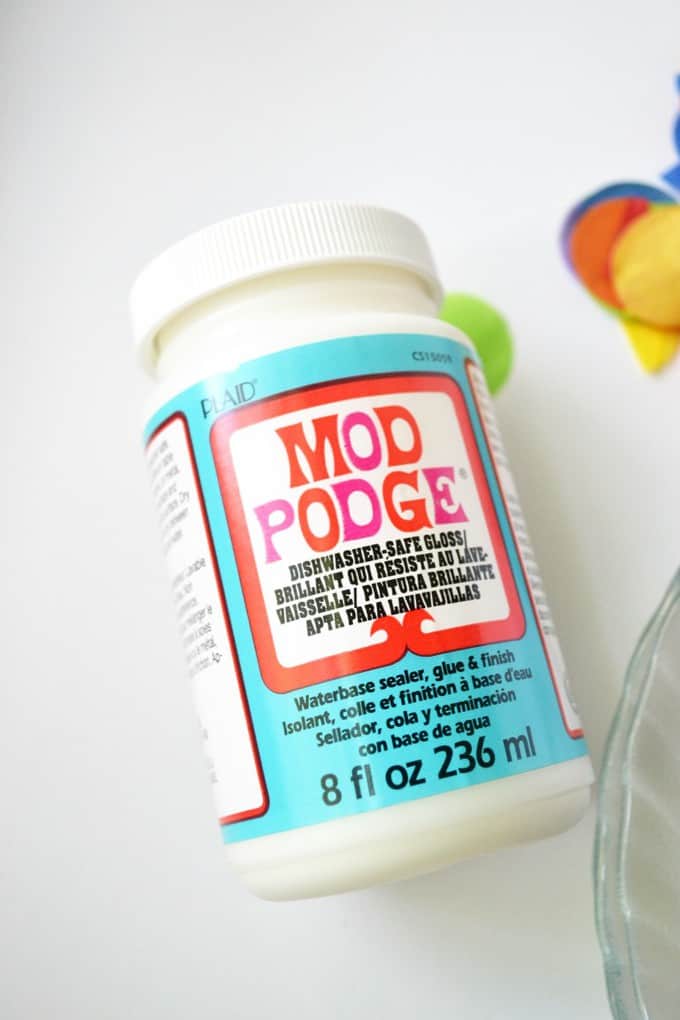 Mod Podge on Glass {Easy Confetti Plates} How Long For Mod Podge To Dry
