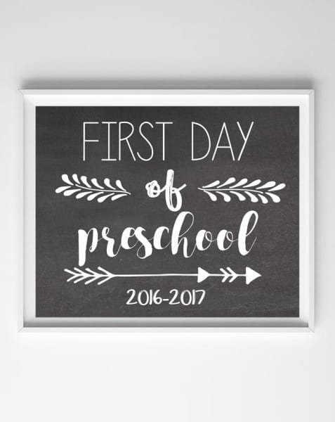 first day school signs