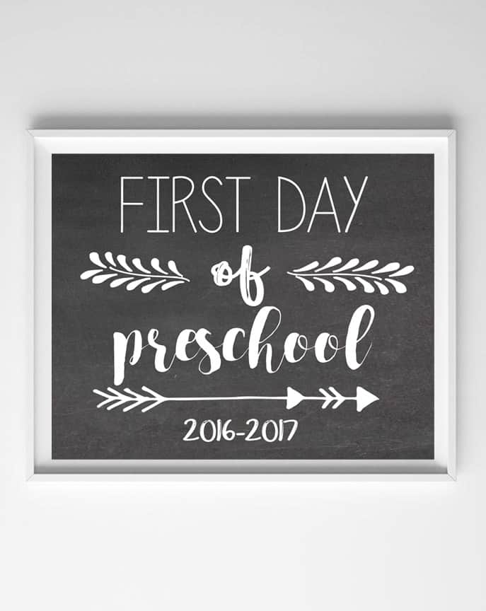 first day school signs