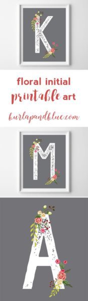 Flower Wall Decor {Free Printable Art}