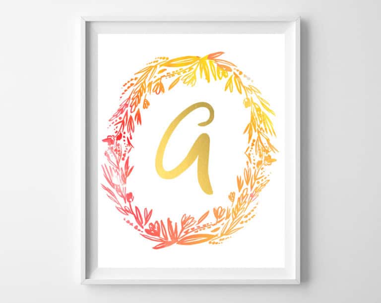Name Art and Alphabet Printables {Free Printable Art}
