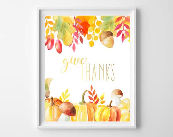 give thanks printable