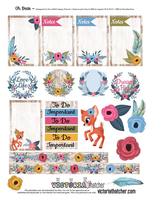 Weekly Planner Printables Free For Your Happy Planner 