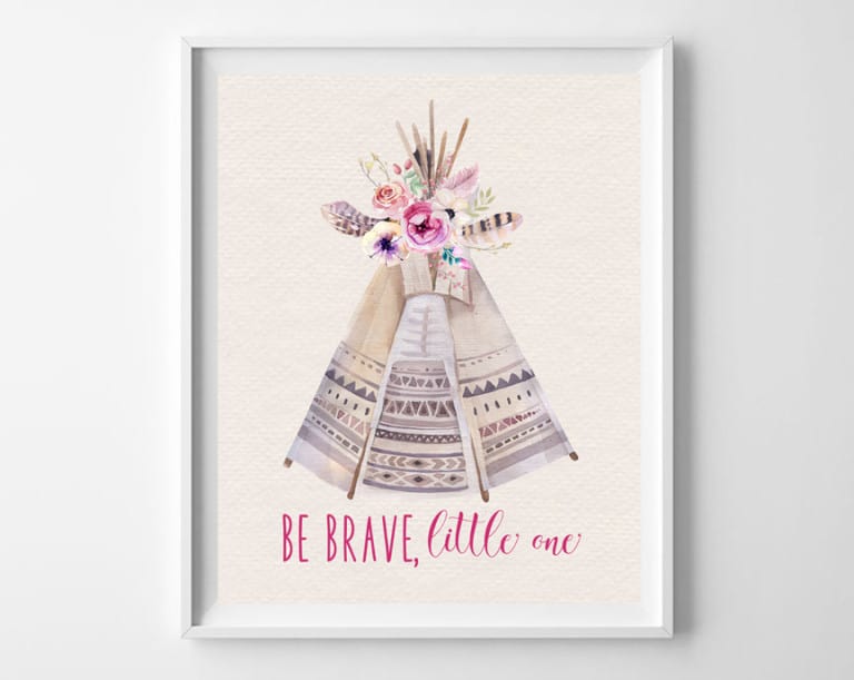 free nursery printables {mint, coral, gold}