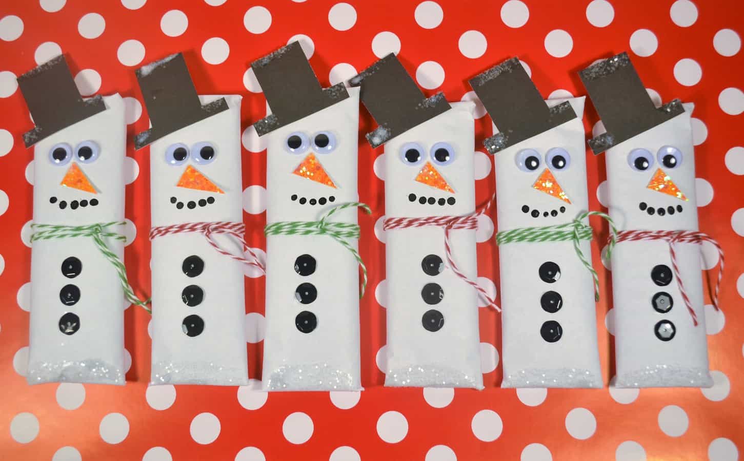 snowman candy bars wrappers 2