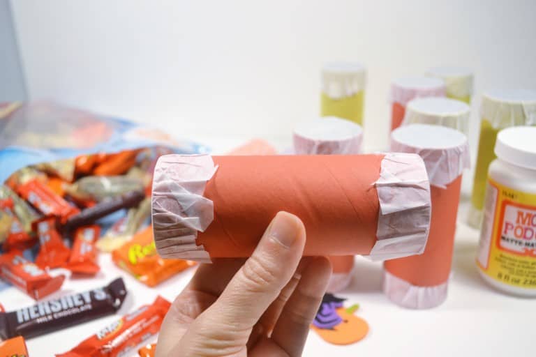 Halloween Crafts {Make a Toilet Paper Roll Candy Holder}