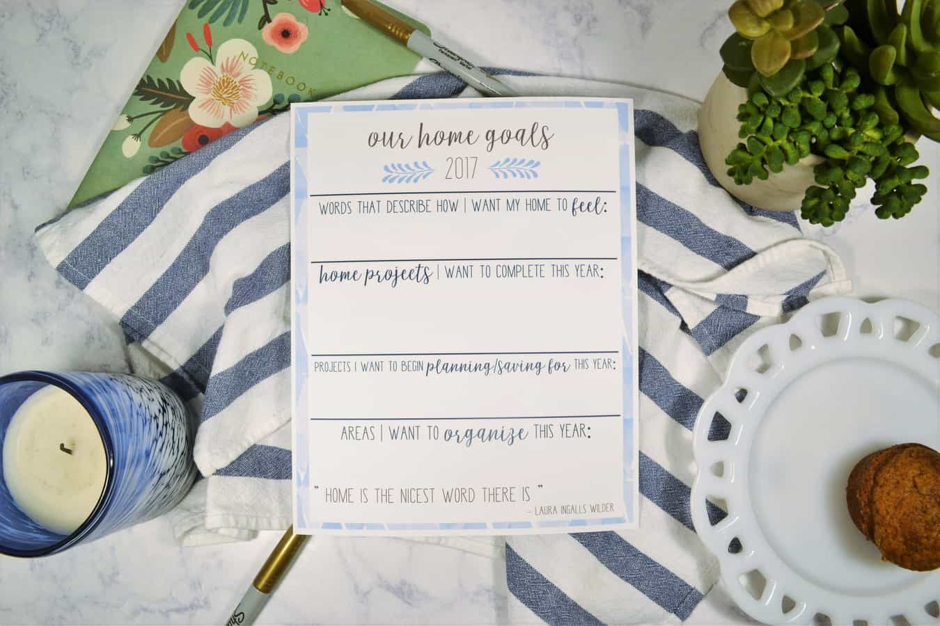 home goals printable