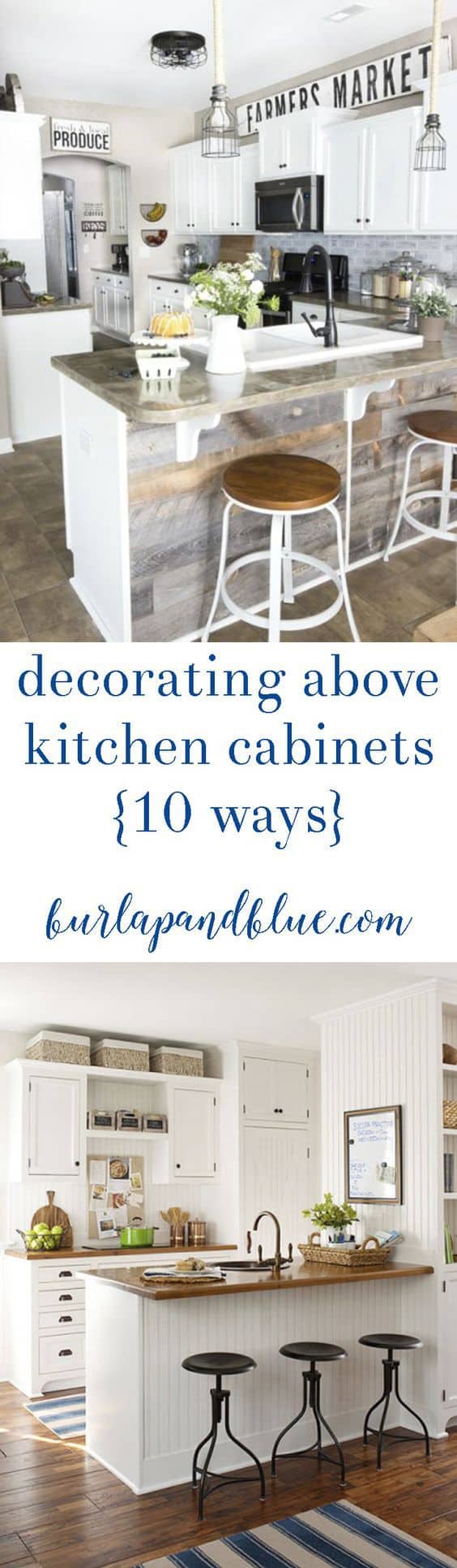 How To Decorate Above Kitchen Cabinets-Modern Farmhouse