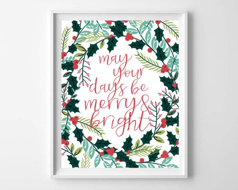free-christmas-printables-merry-bright