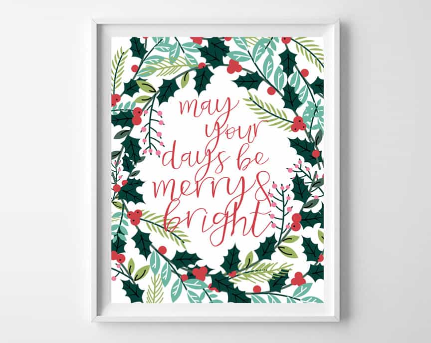 free christmas printables {merry &amp; bright}