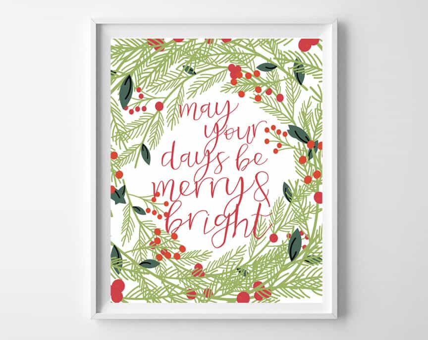 free christmas printables {merry &amp; bright}
