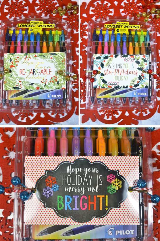 Easy Sharpie Marker Teacher Gifts with Free Printable Gift Tags