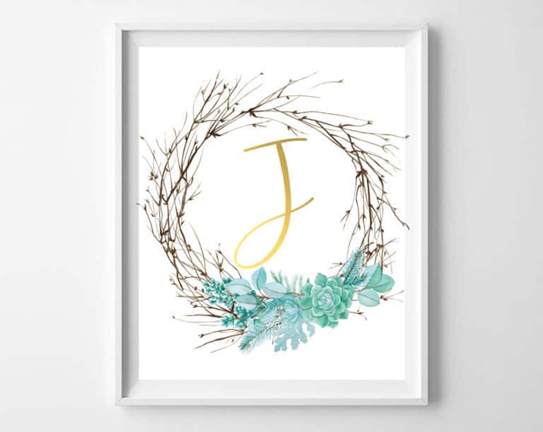 Name Art and Alphabet Printables {Free Printable Art}