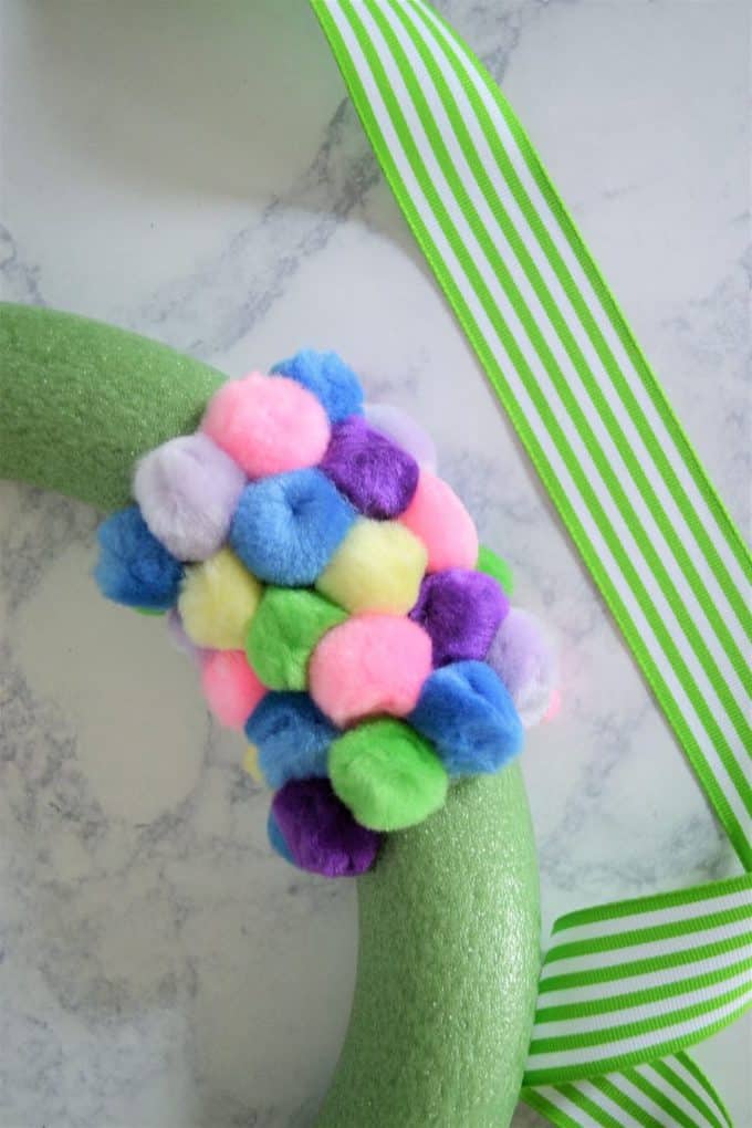 Spring Wreath Idea {Make a Pom Pom Wreath}