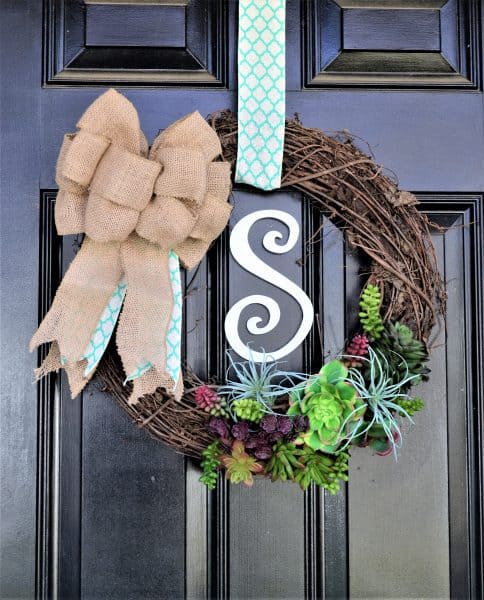 spring succulent wreath