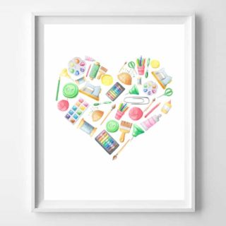 art supplies printable