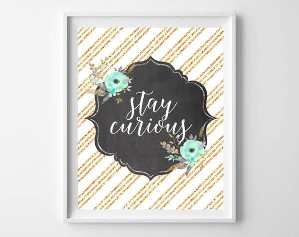 mint gold printables