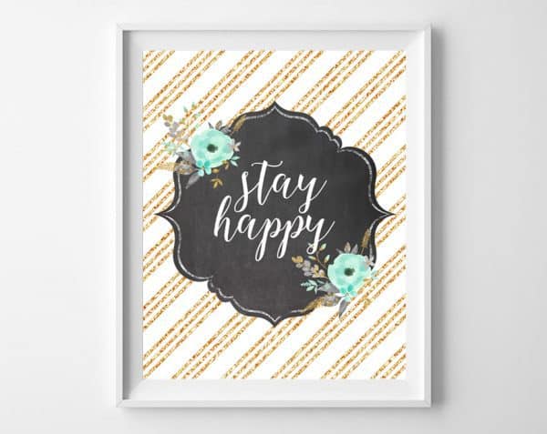 mint gold printables