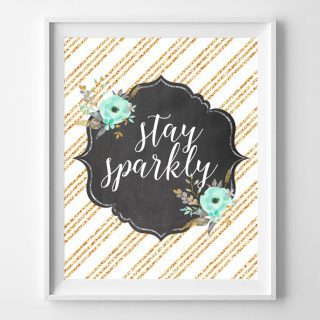 mint gold printables