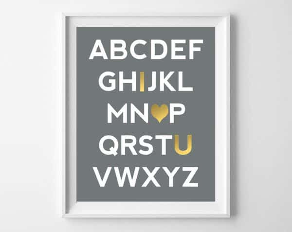 alphabet printable gray