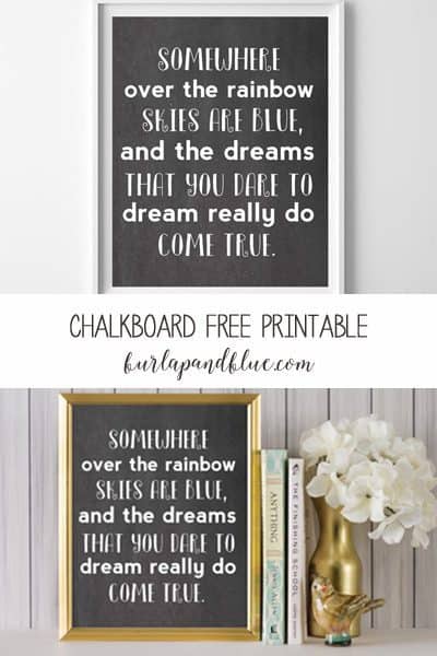 chalkboard free printable