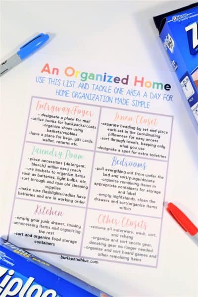 organization free printable