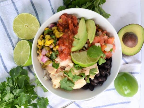 Easy Chicken Burrito Bowls